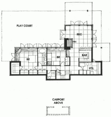 Дом Ли (Lee House), план нижнего этажа Дом Ли (Lee House), план нижнего этажа