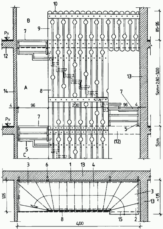 Прямолинейная лестница с поворотом на 2/4 в начале и конце пути Прямолинейная лестница с поворотом на 2/4 в начале и конце пути