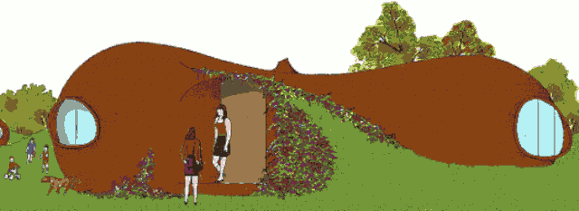 Внешний вид органического дома Арахис