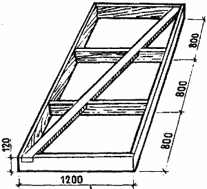 Рама стенового щита с диагональной связью
